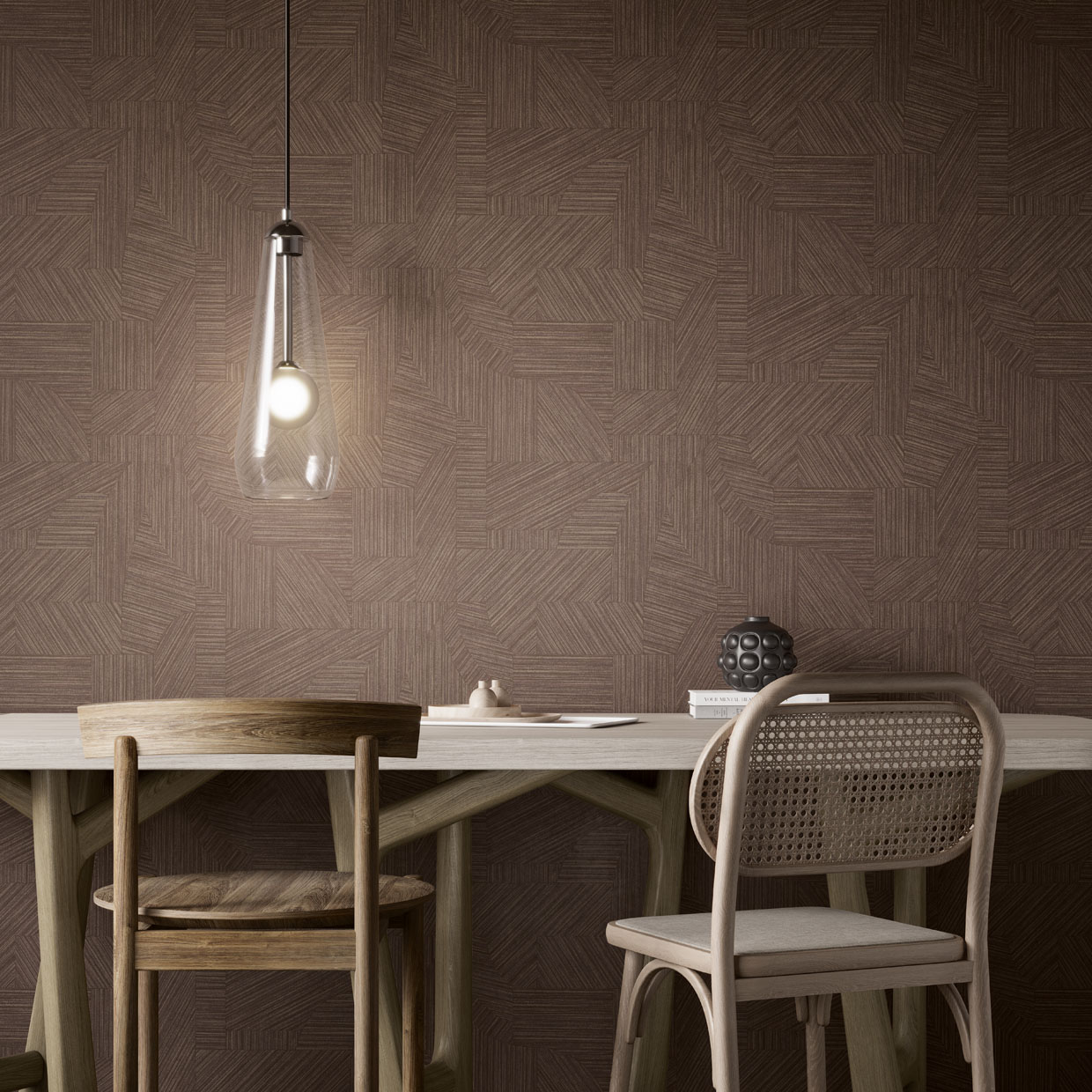 Обои Loymina Terra Marquetry TER1 009 10,05×1 фото в интерьере Обои Loymina Terra Marquetry TER1 009 10,05×1 фото в интерьере